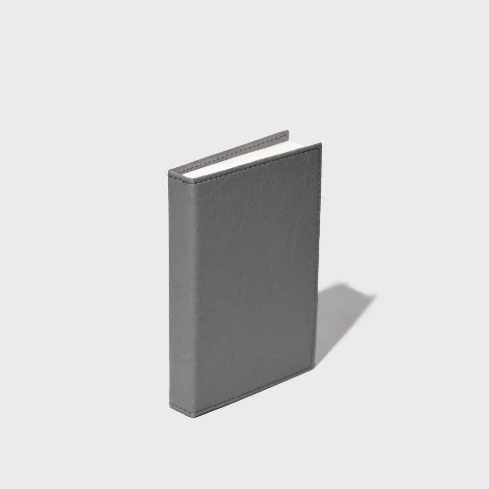 Grey Unlined Banana Leather Notebook (4" x 6")
