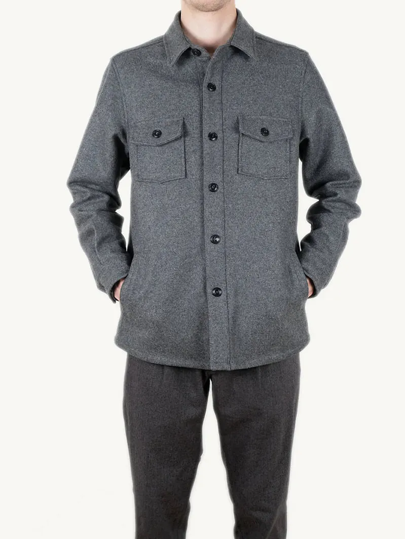 Grey Wool Overshirt