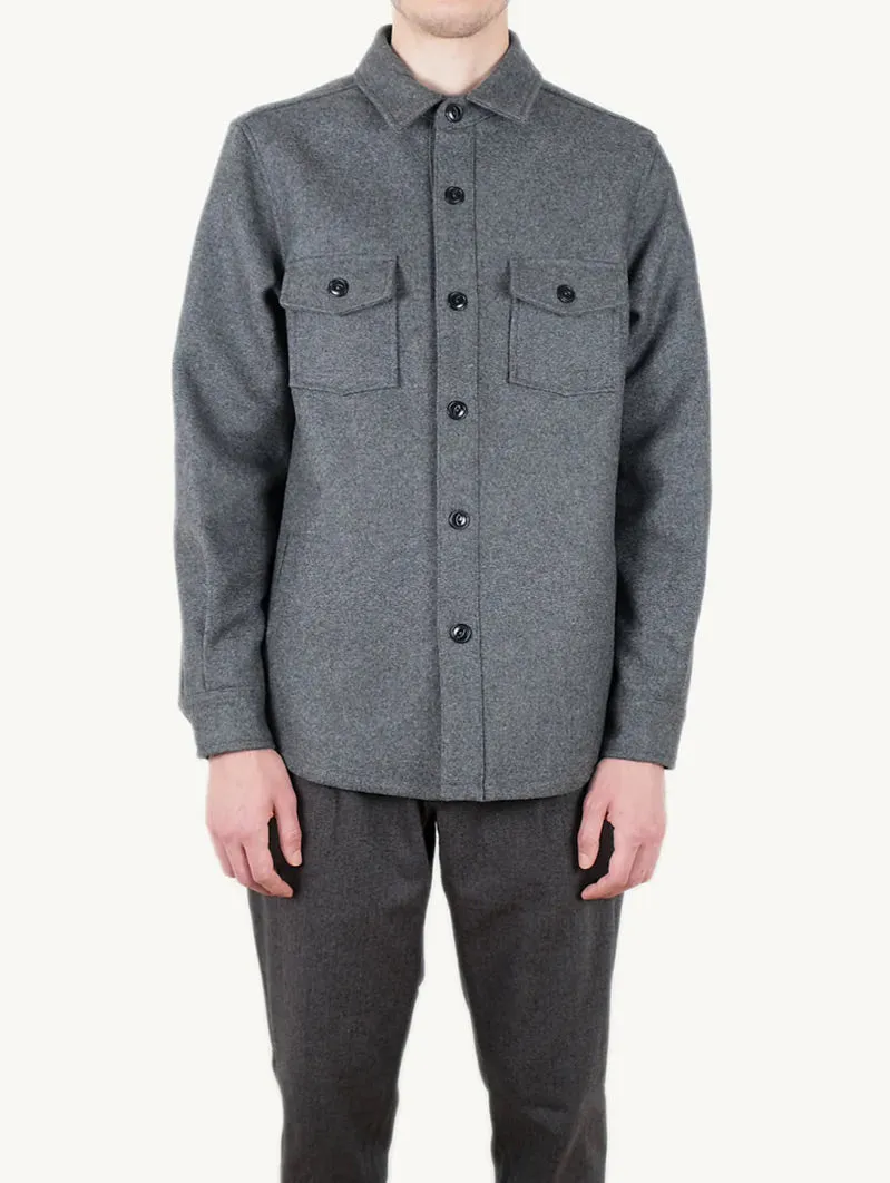 Grey Wool Overshirt