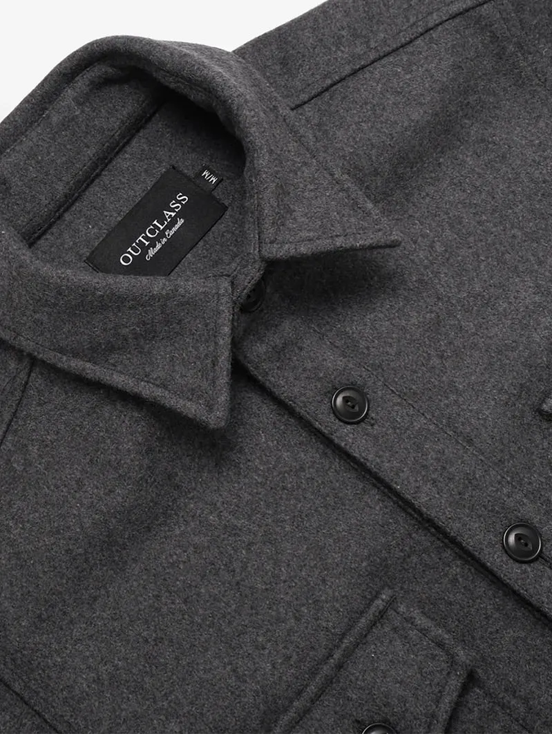 Grey Wool Overshirt