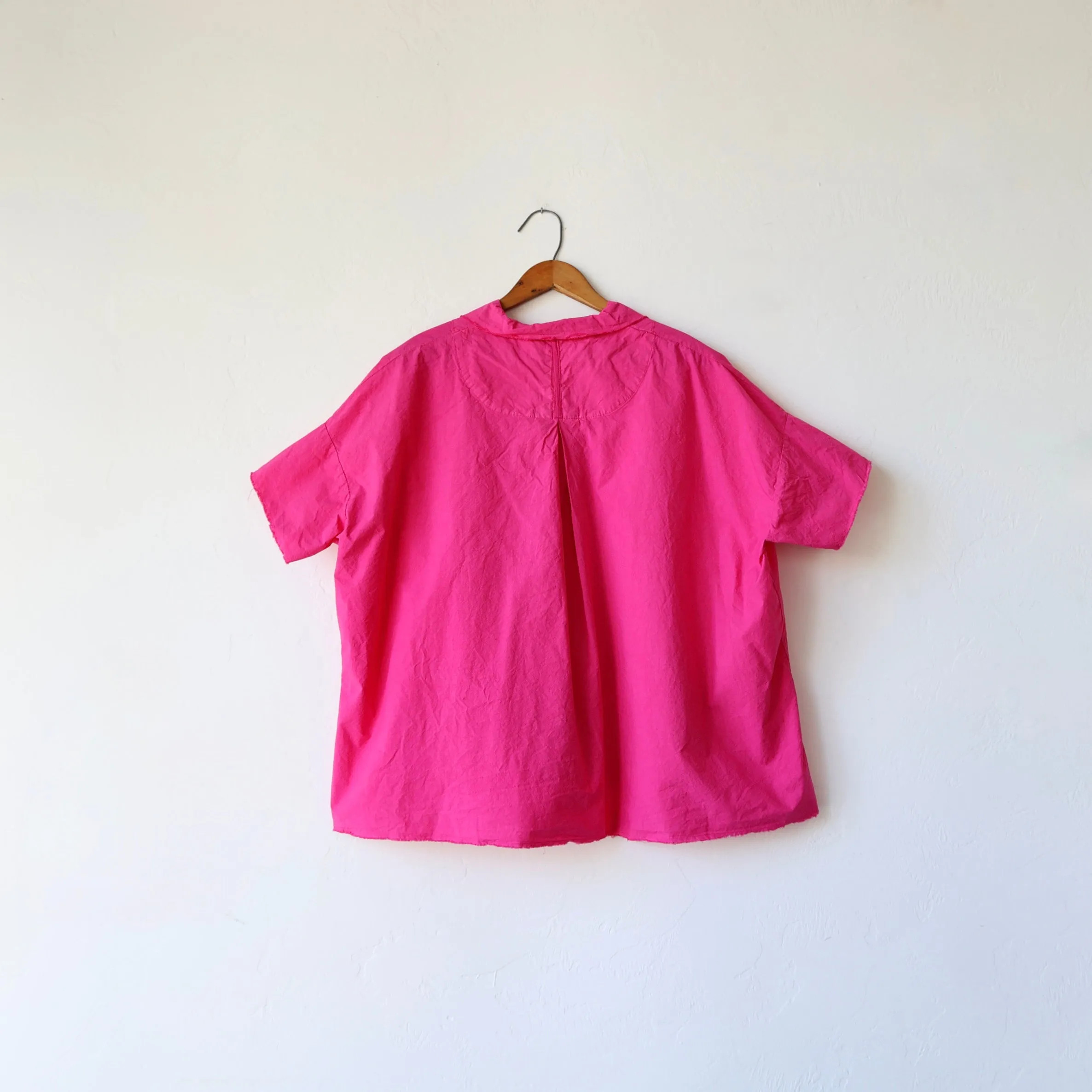Hannoh Notch Collar Shirt - Azalea