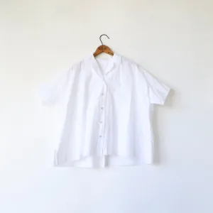 Hannoh Notch Collar Shirt - White