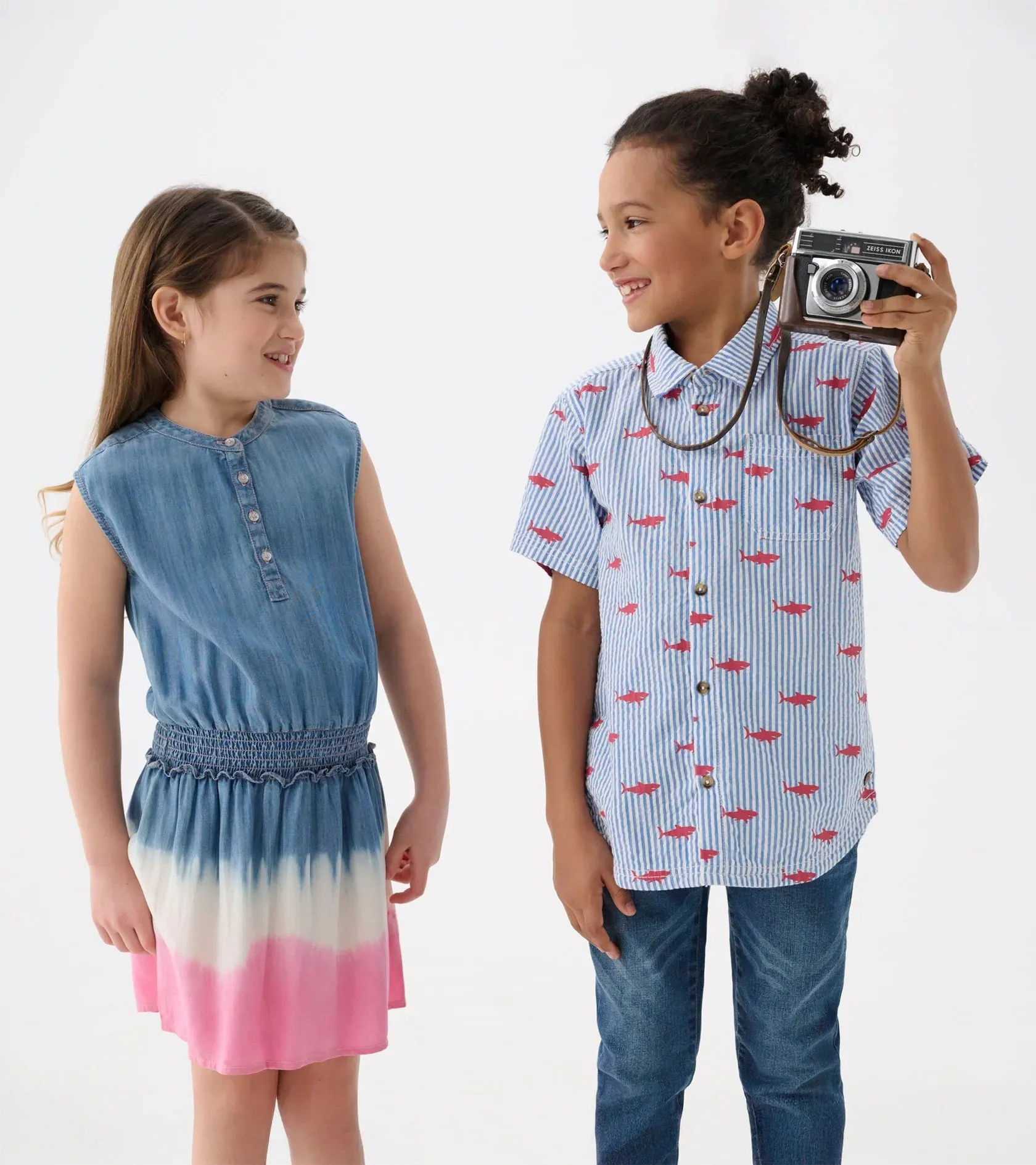 Hatley Boys Shark Silhouette Button Down Shirt