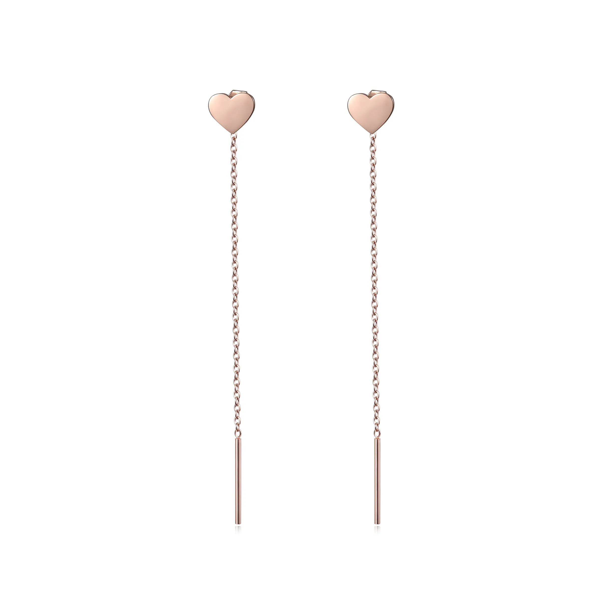 Heart Front/Back Drop Earrings