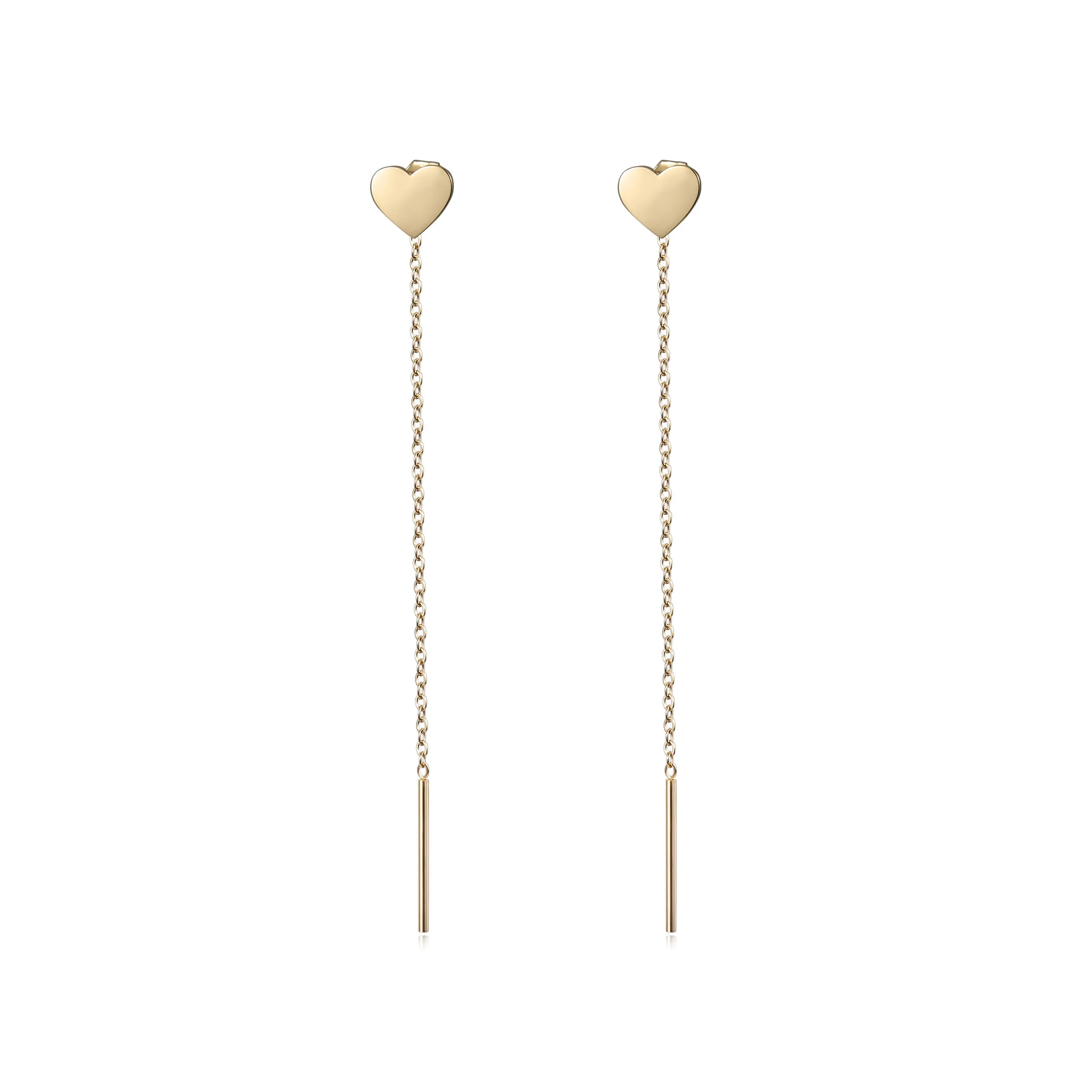 Heart Front/Back Drop Earrings