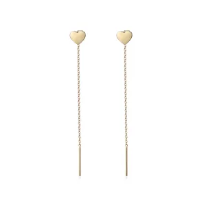 Heart Front/Back Drop Earrings