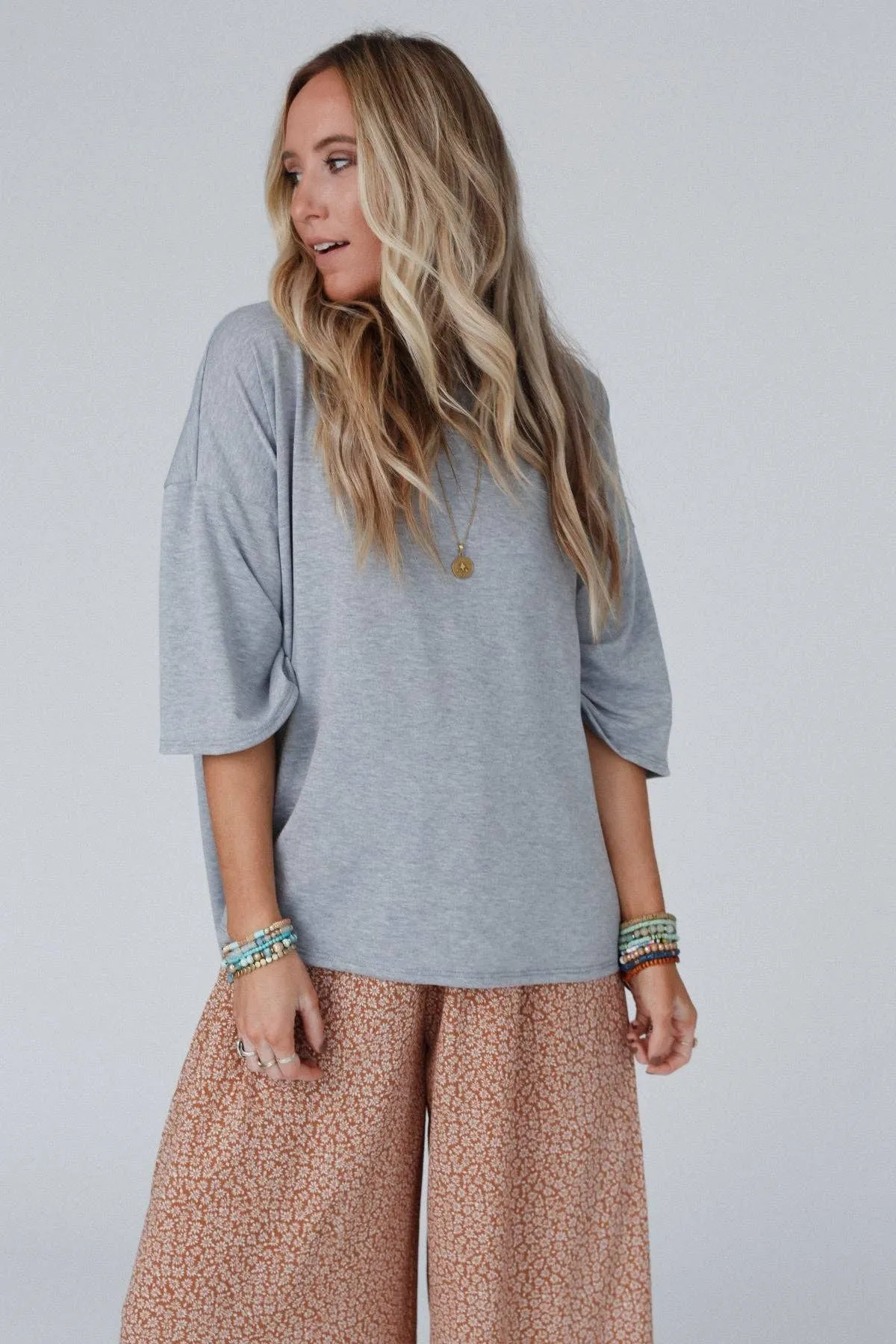 Heather Grey Must Have High Low Tee