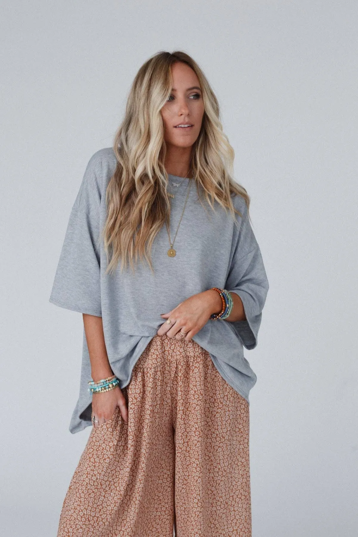 Heather Grey Must Have High Low Tee