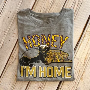 Honey, I'm Home W's C-Neck Tee-grey