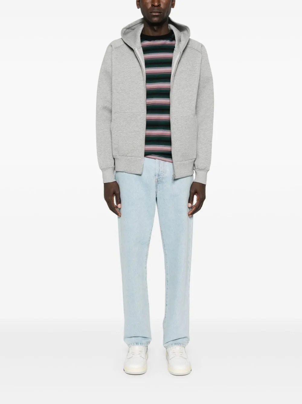 Hooded neoprene track jacket