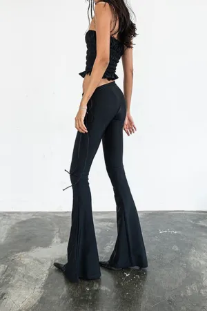 HPT1182 Sleek Flare High-Waist Pants