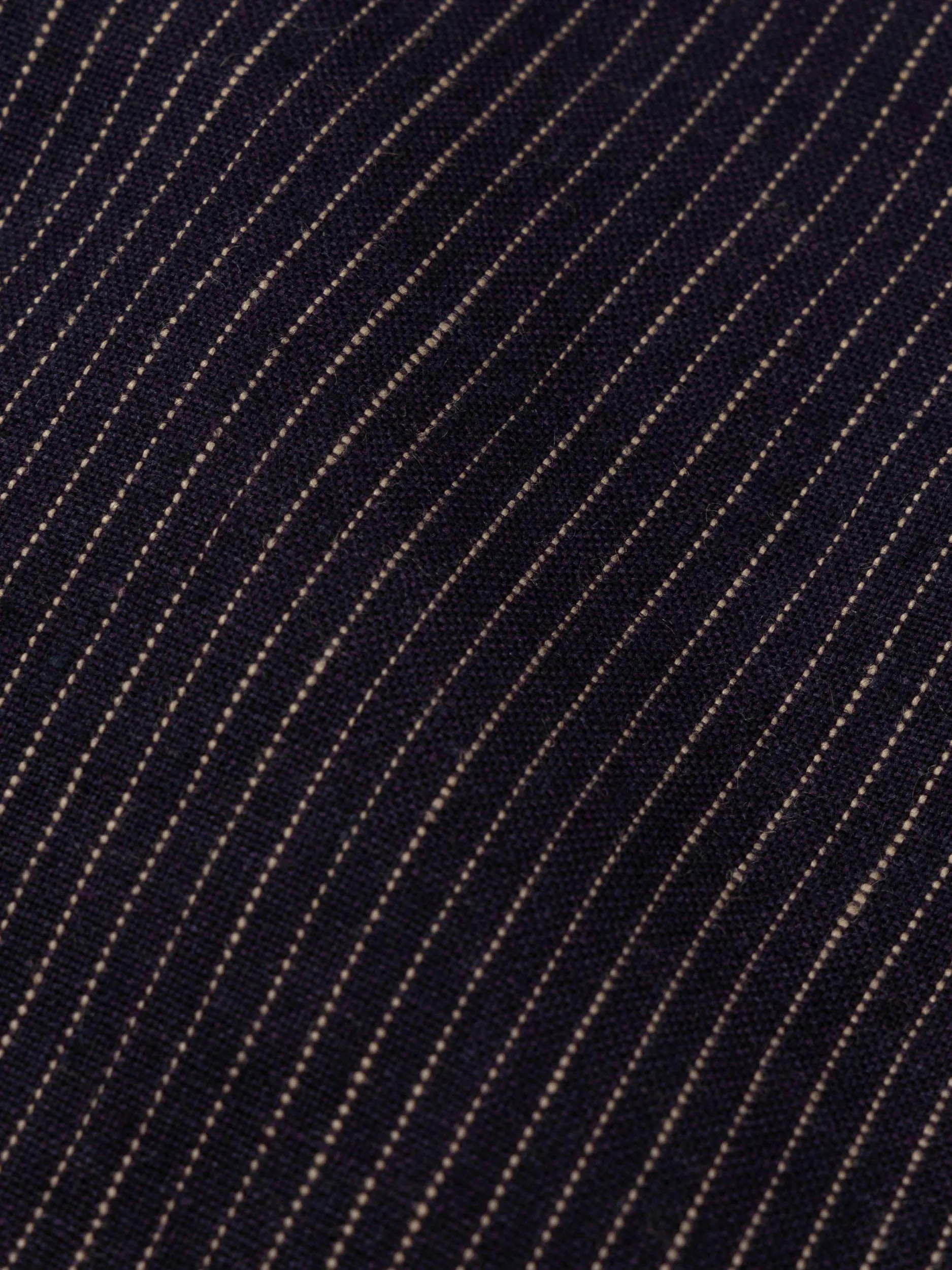 Indigo Pinstriped Linen Nehru Jacket