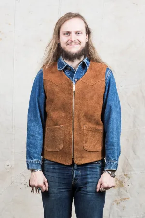 Indigofera Monroe Leather Vest Brown
