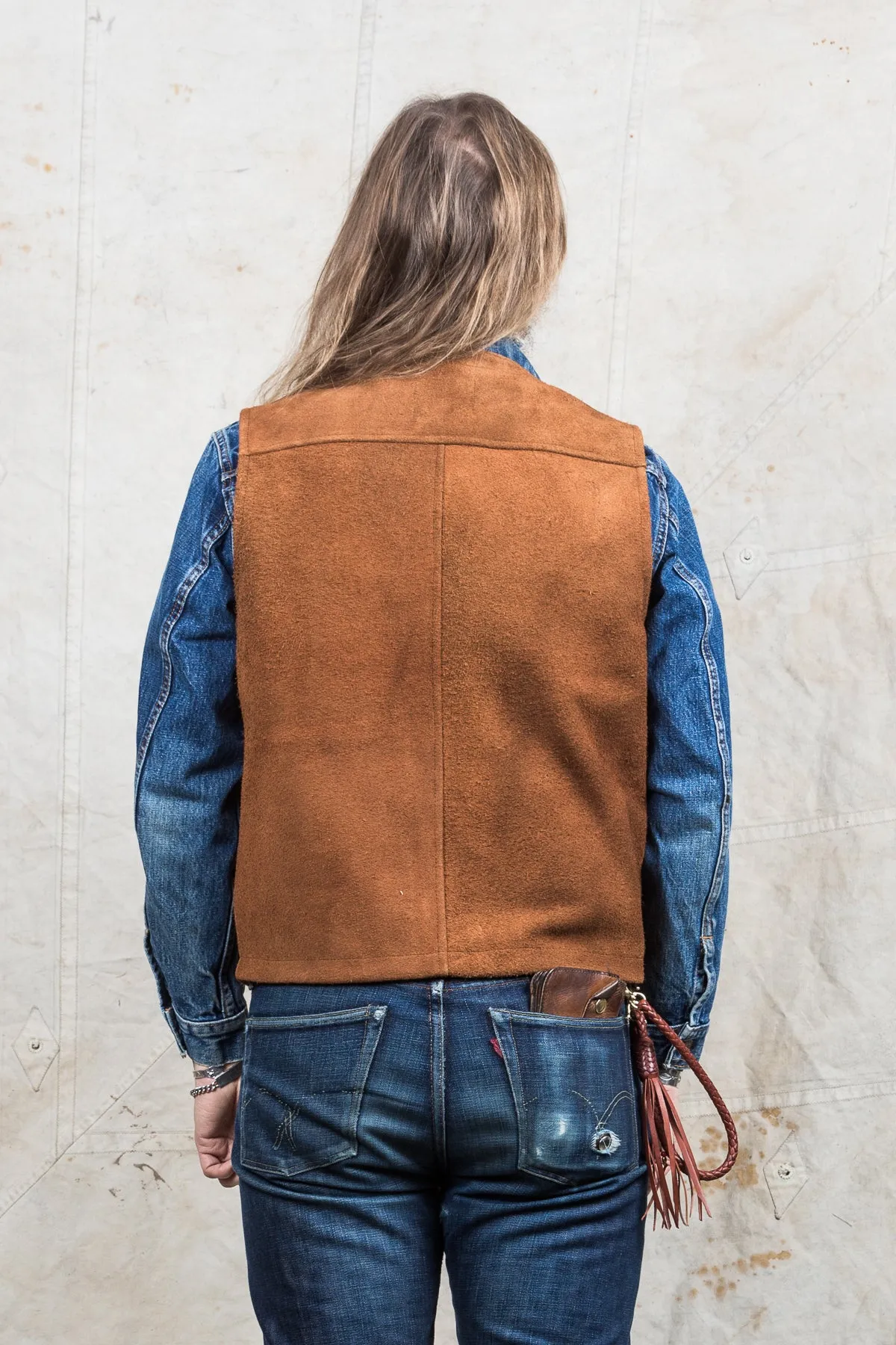 Indigofera Monroe Leather Vest Brown