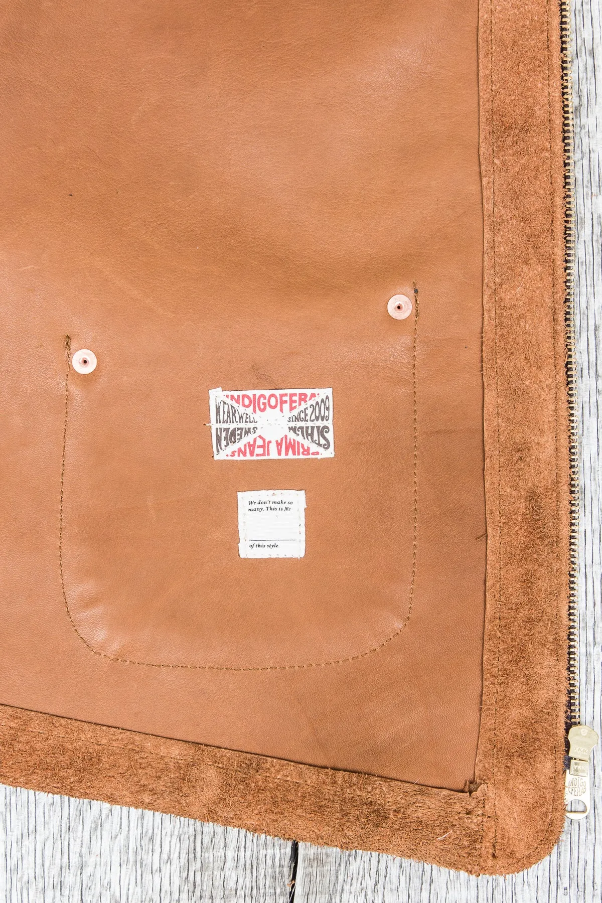 Indigofera Monroe Leather Vest Brown