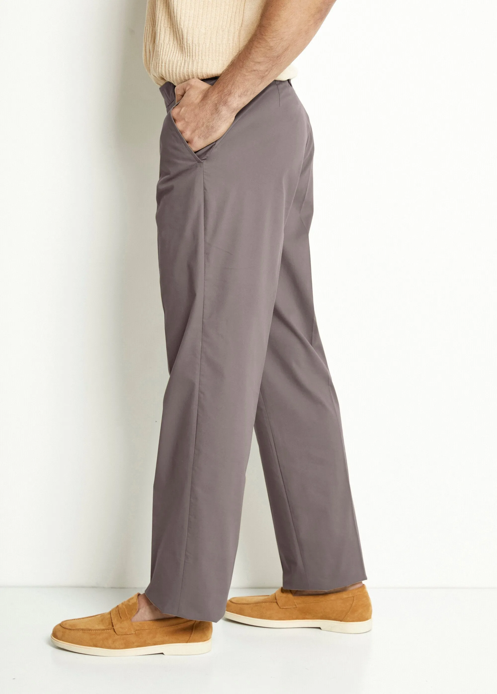Invisible polycotton adjustable belt pants