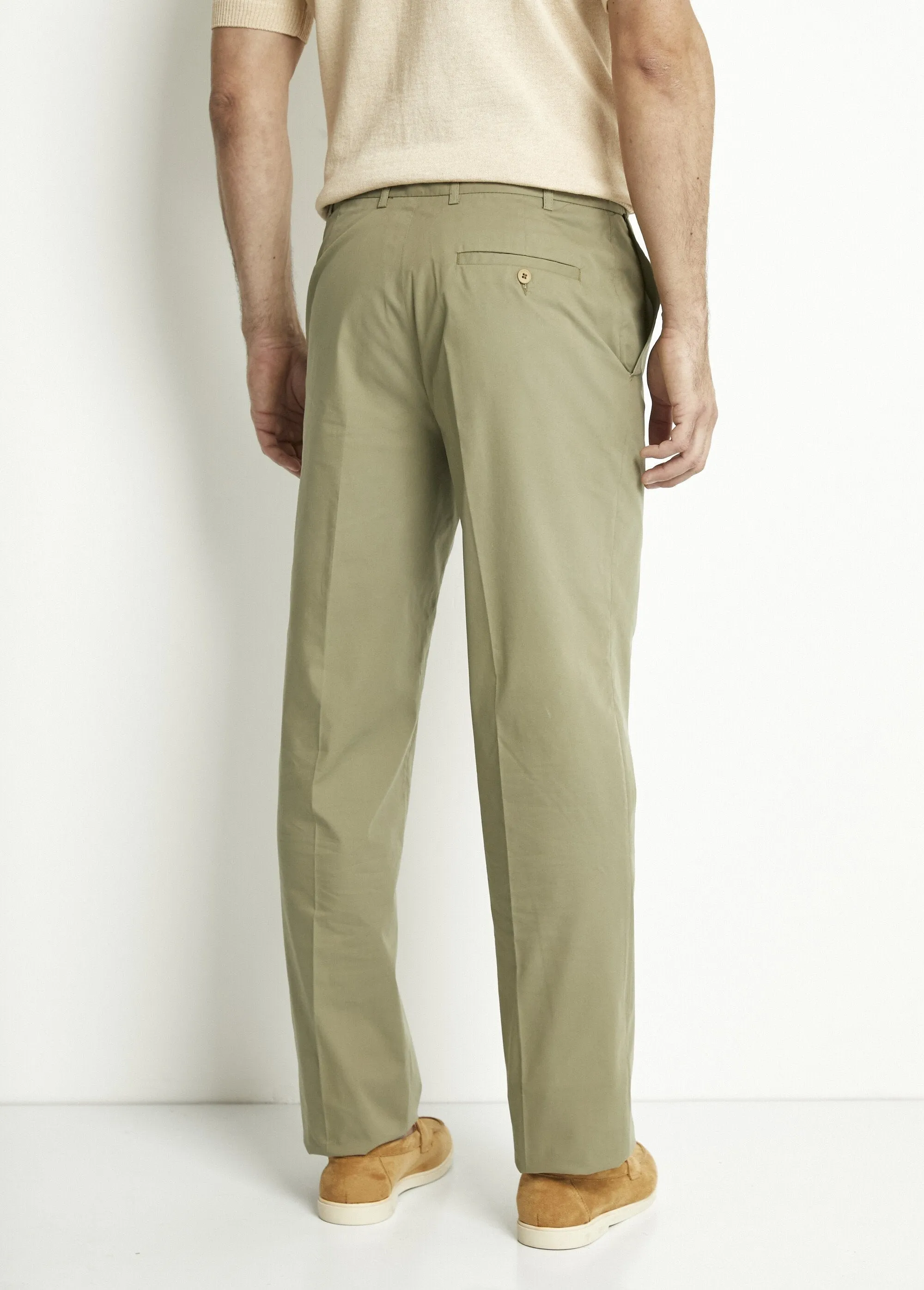 Invisible polycotton adjustable belt pants