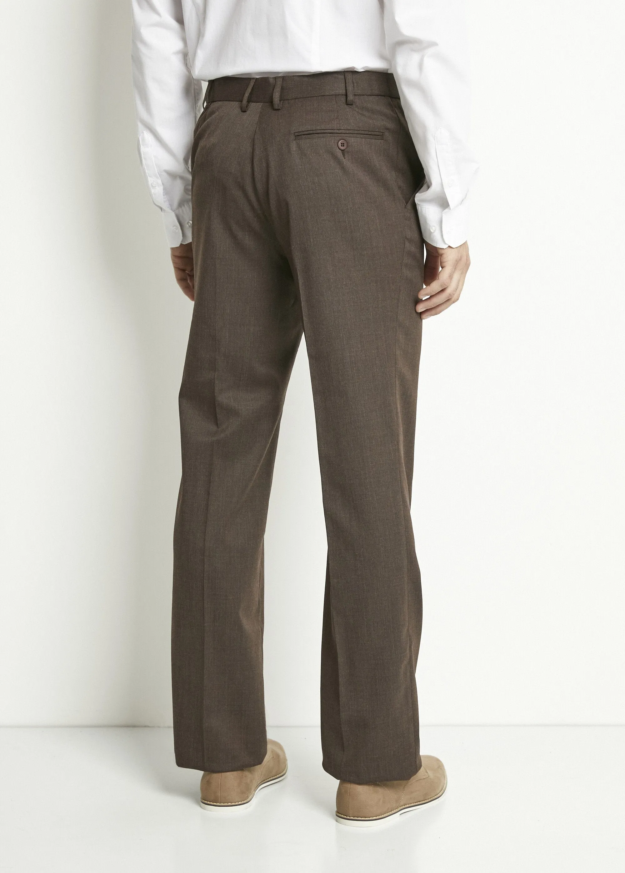 Invisible polywool adjustable belt pants