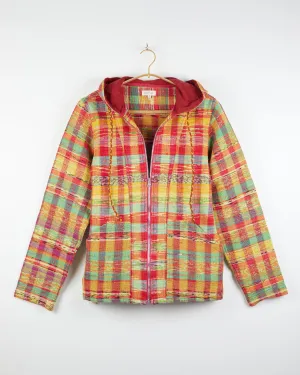 Isaac Hoodie in  Khes Multi Plaid Cherry