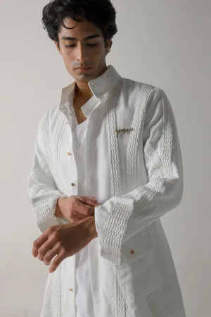Ivory pin tuck jacket