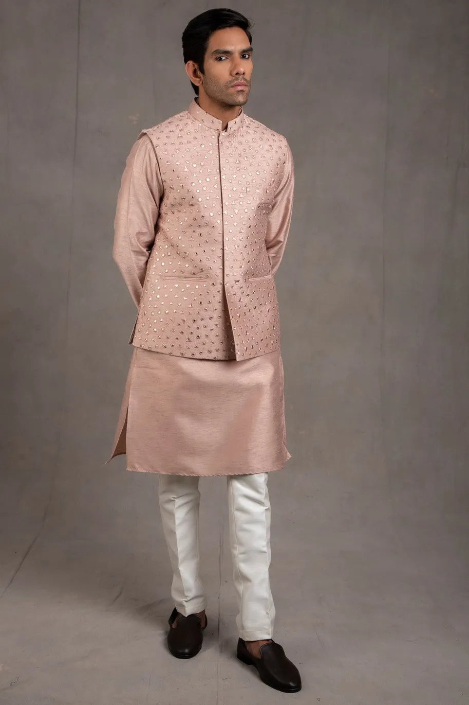 Jade Rose Embroidered Kurta-Jacket Set