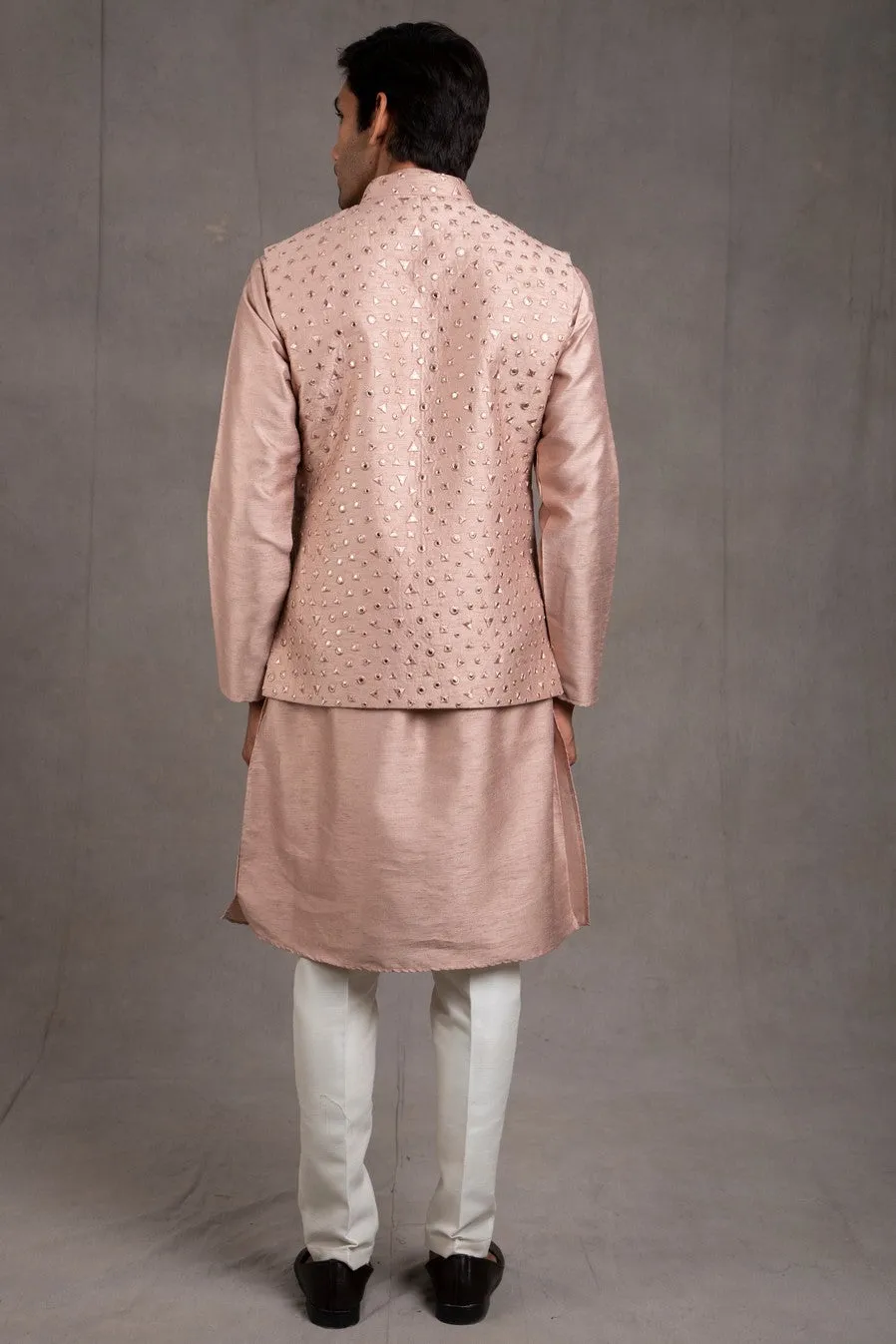 Jade Rose Embroidered Kurta-Jacket Set