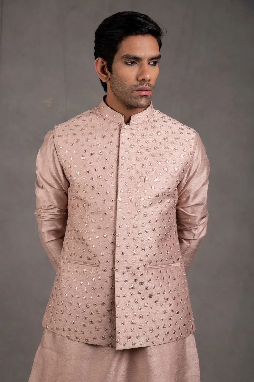 Jade Rose Embroidered Kurta-Jacket Set
