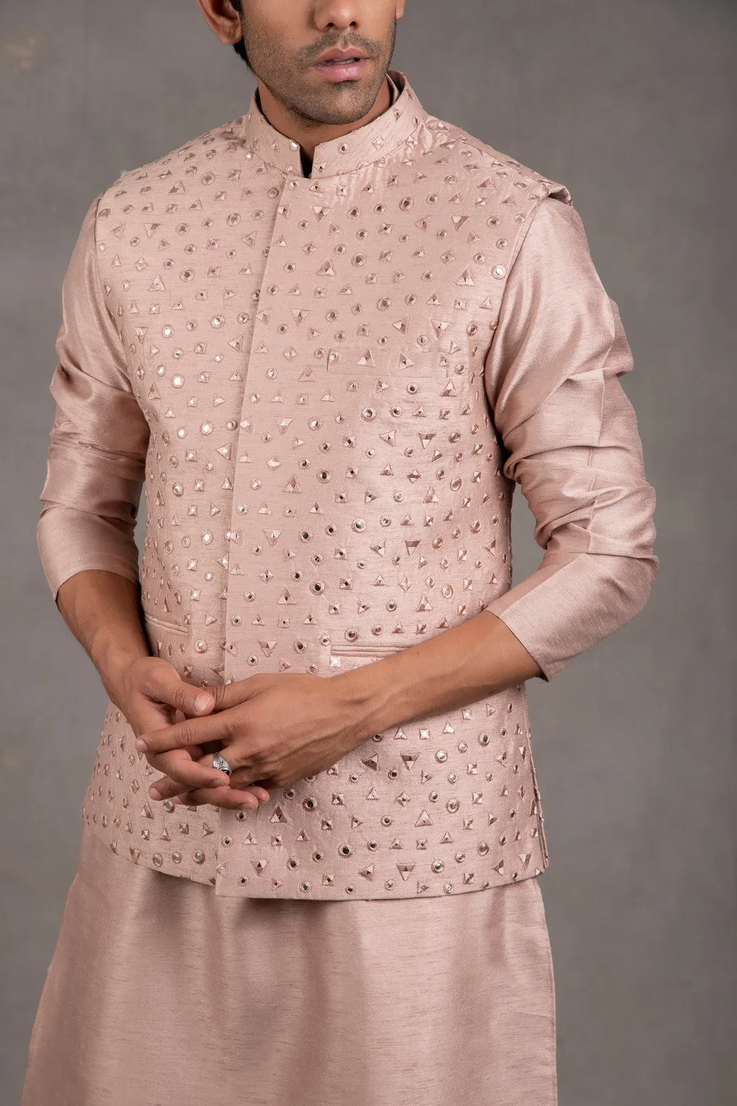 Jade Rose Embroidered Kurta-Jacket Set
