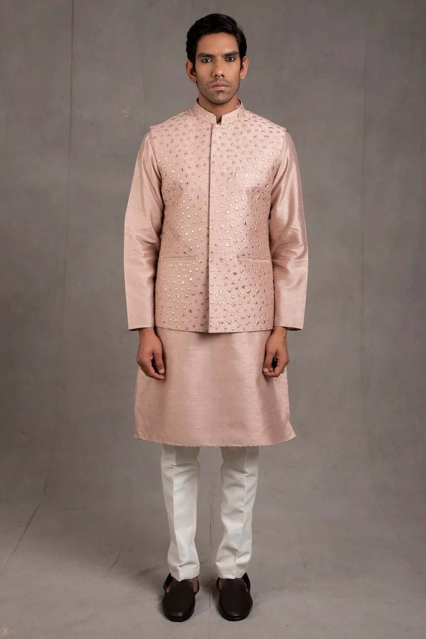 Jade Rose Embroidered Kurta-Jacket Set