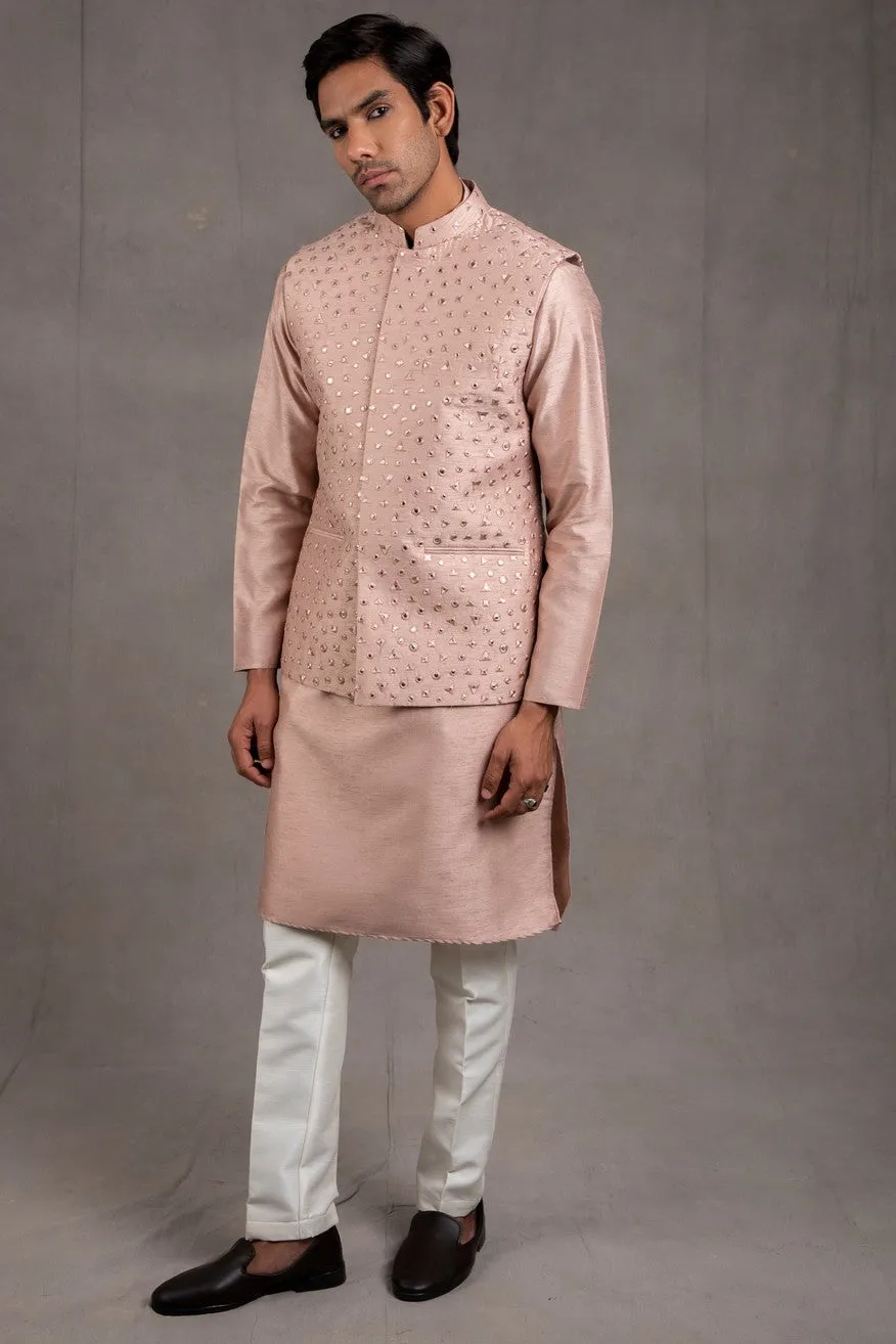 Jade Rose Embroidered Kurta-Jacket Set