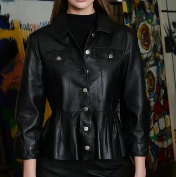 Jakett Brie Burnished Leather Jacket