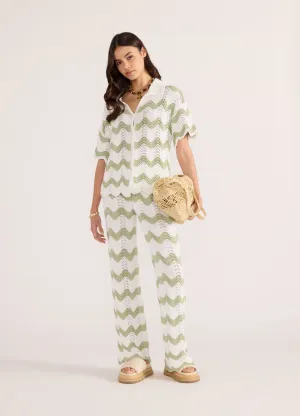 Jayden Crochet Wave Shirt
