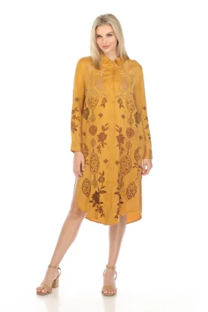 Johnny Was Workshop Kiana Relaxed Overshirt Dress Boho Chic W28023 *