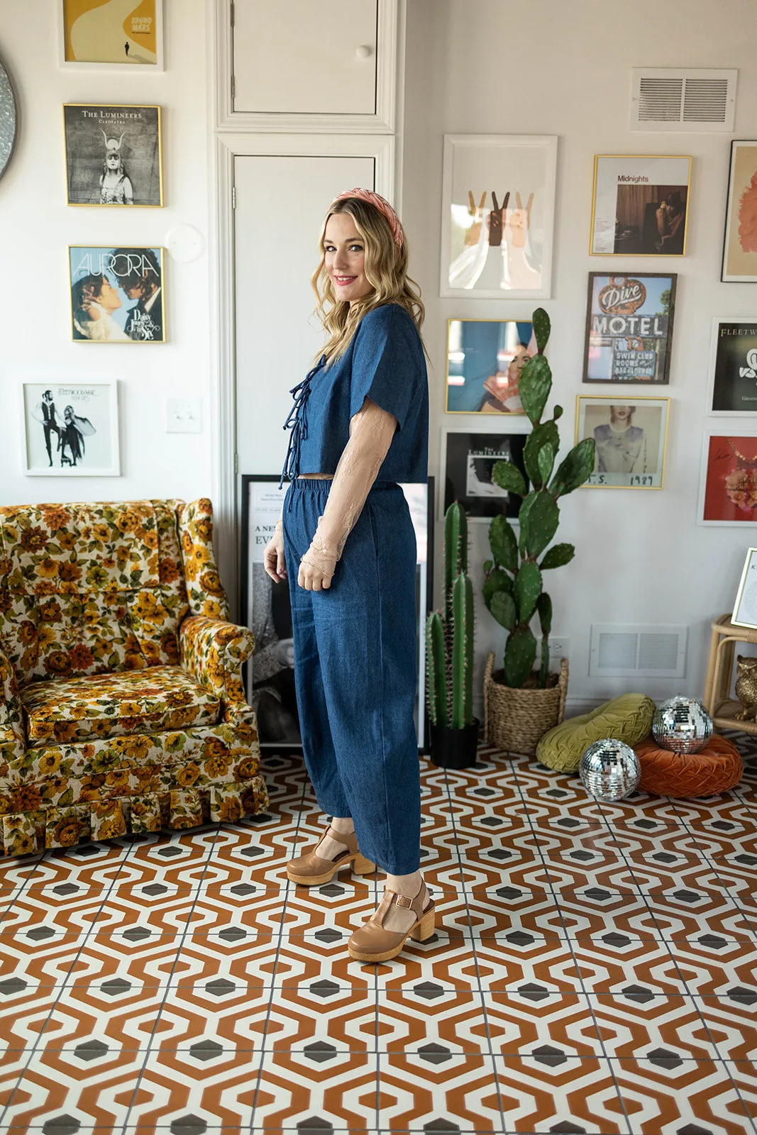 kameron denim lantern pants