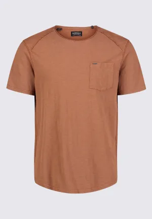 Kamizo Men's Pocket T-shirt in Mocha Brown - BM24346