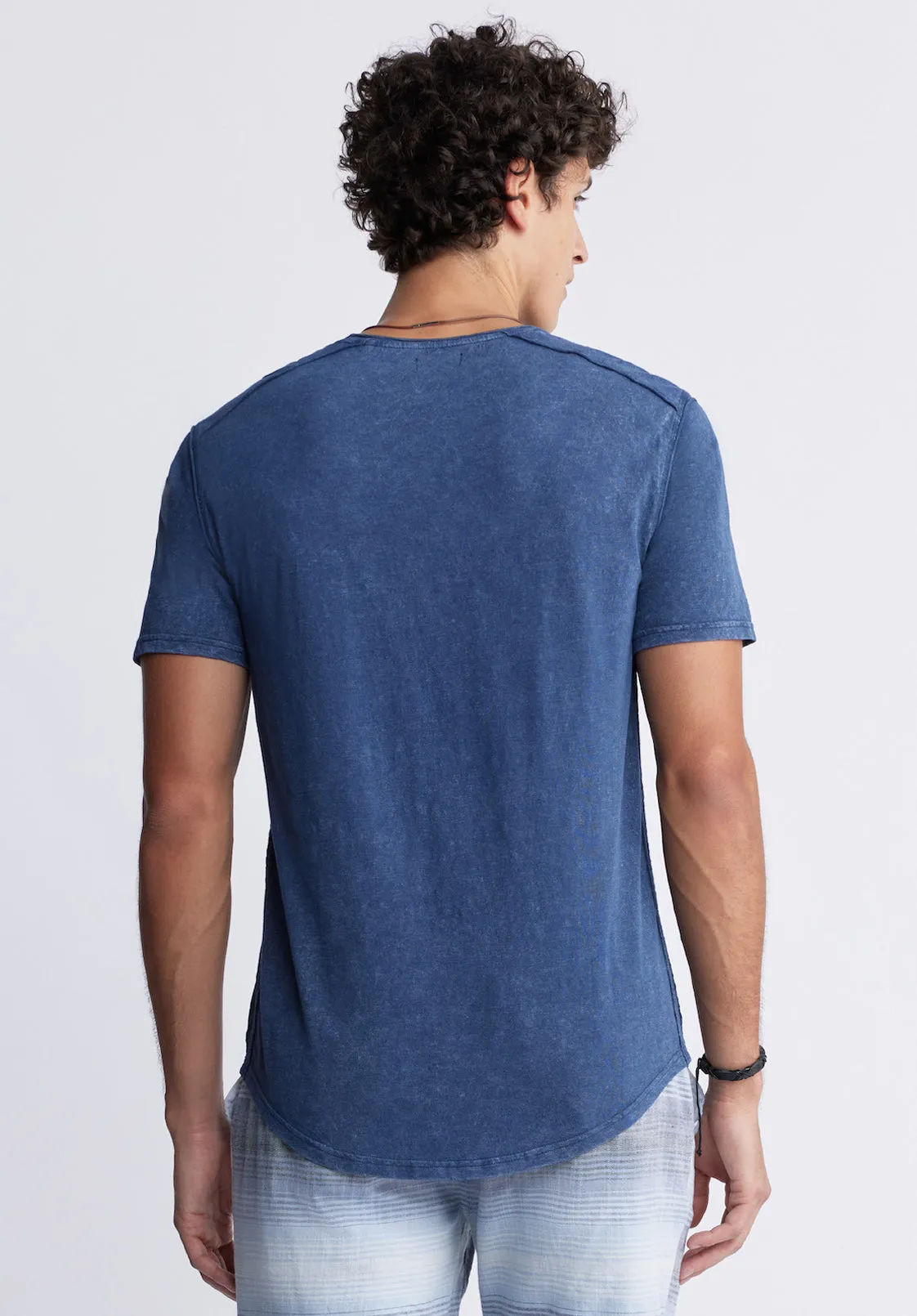 Kamizo Men's Pocket T-shirt in Whale Blue - BM24346