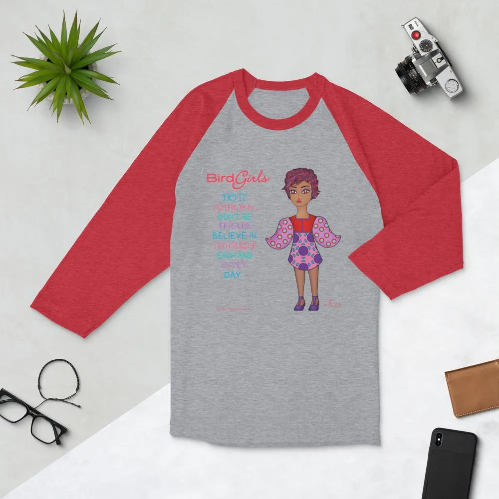 Kea 3/4 sleeve raglan shirt