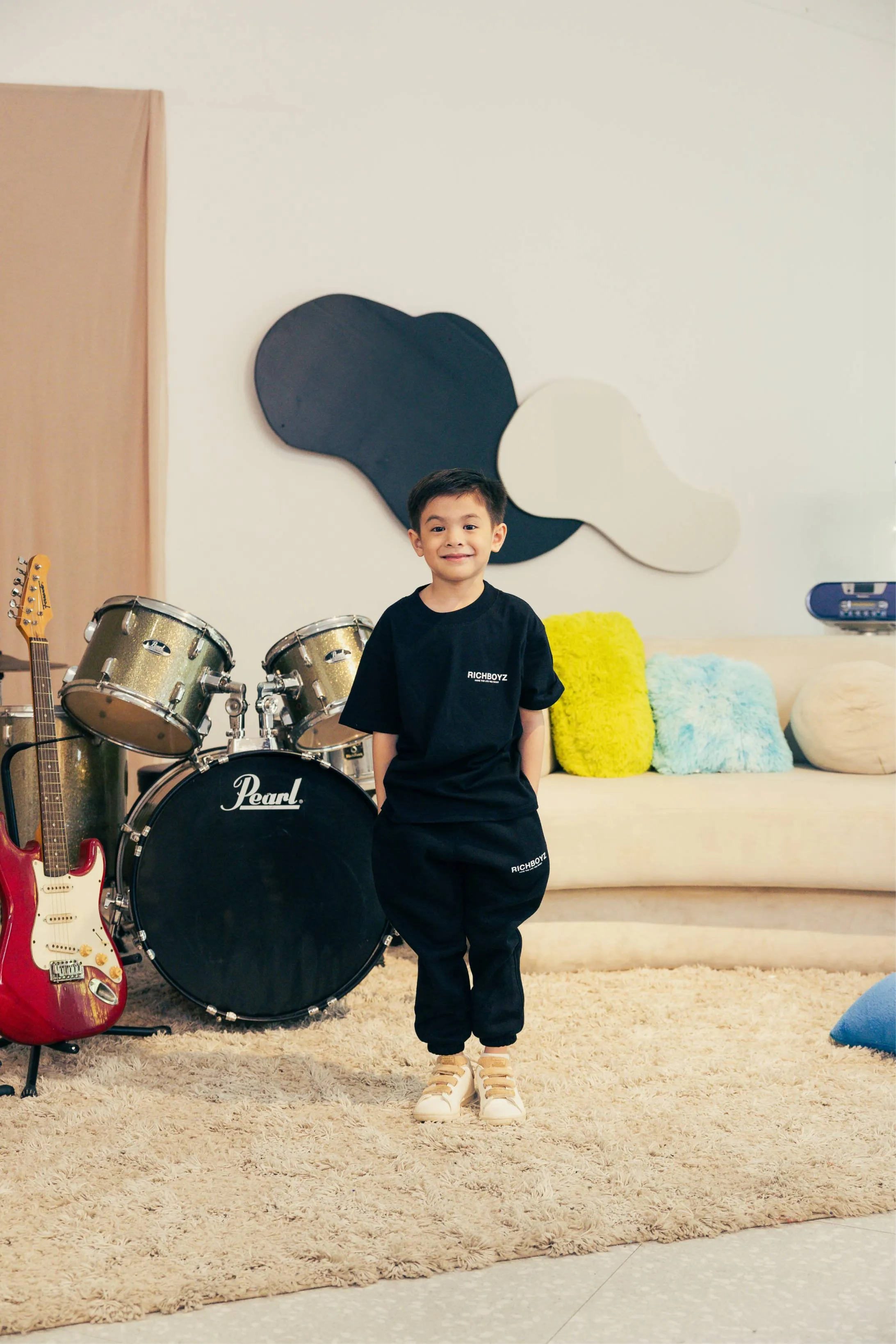 Kidz Relaxed Drop Shoulder Tee - Classic Black