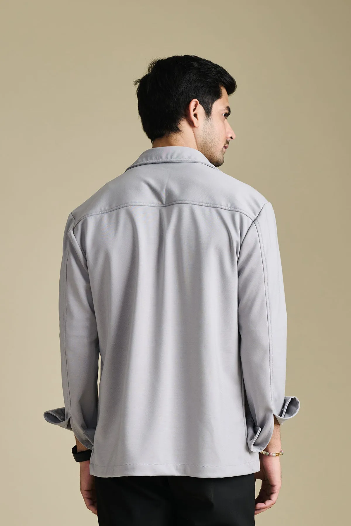Knit Slate Grey Shacket