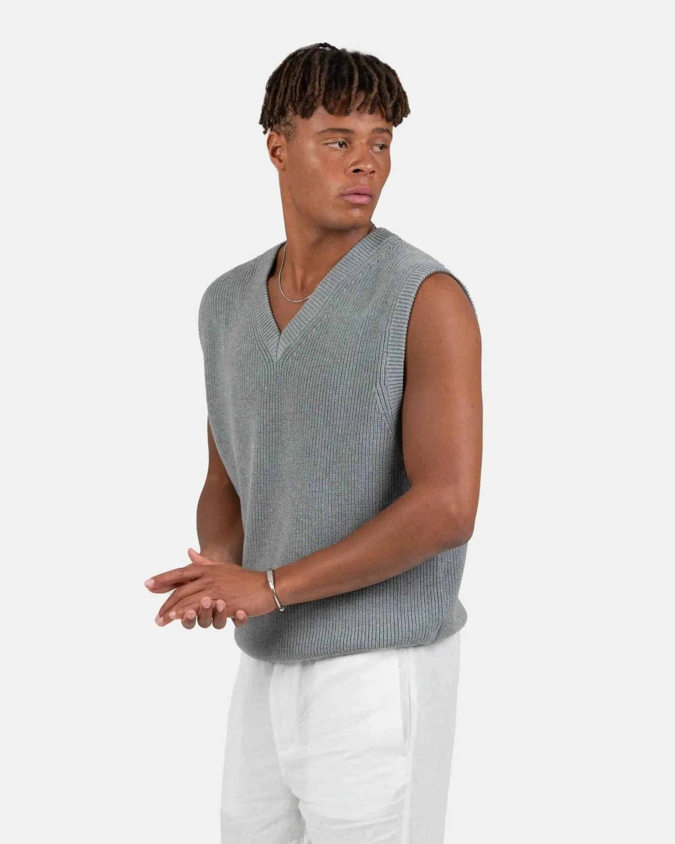 Knitted Vest Grey