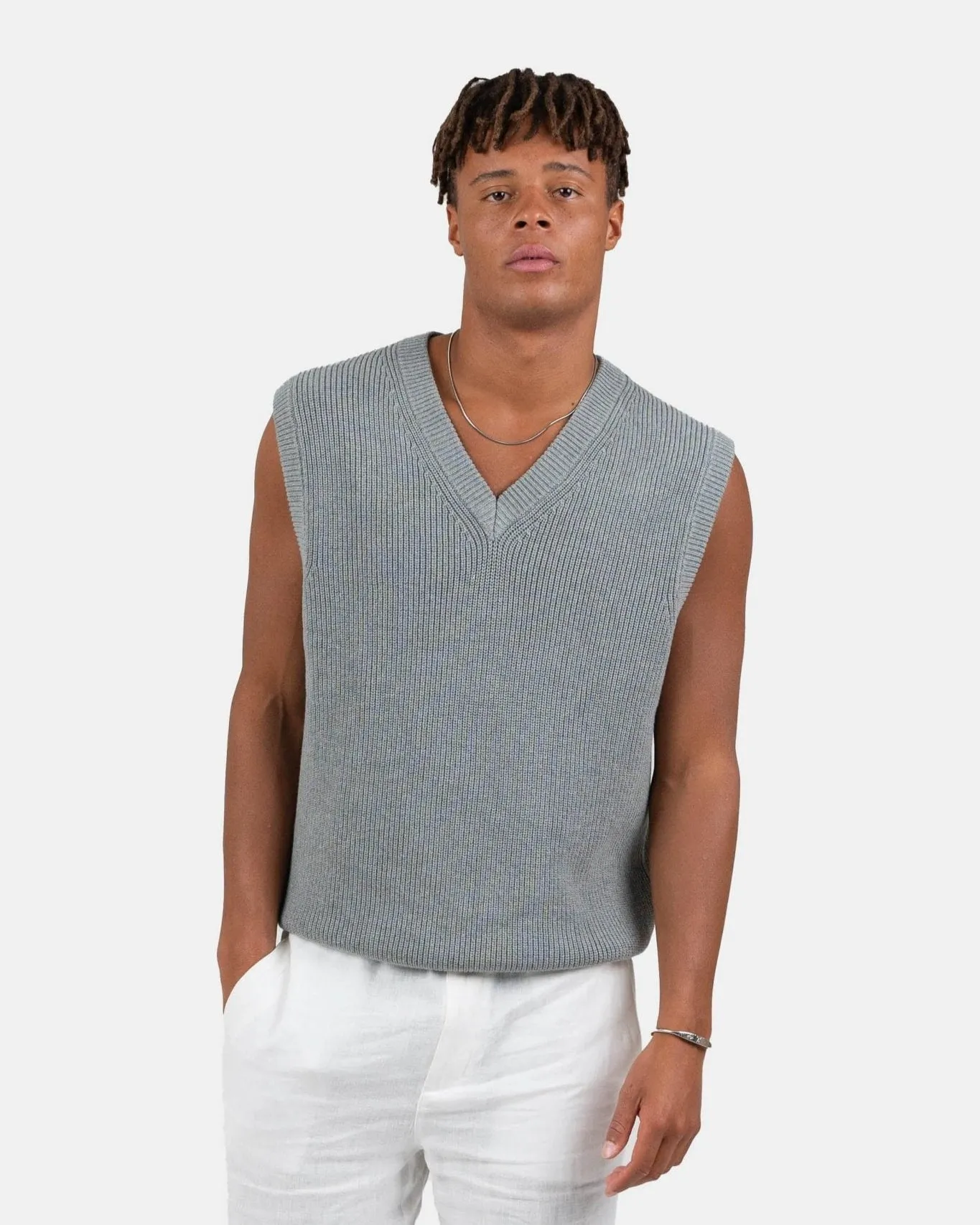 Knitted Vest Grey