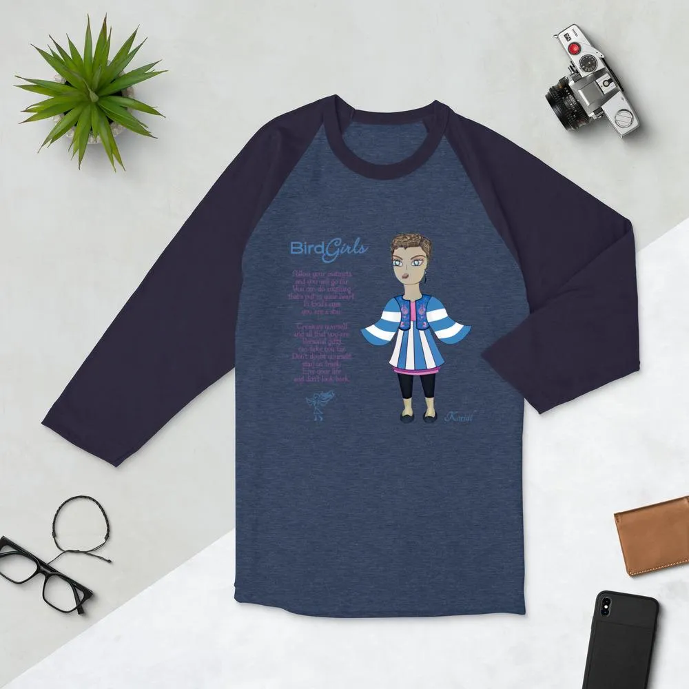 Korial 3/4 sleeve raglan shirt
