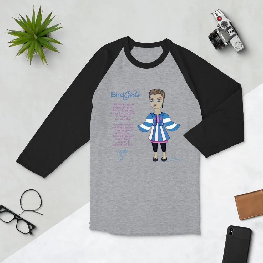 Korial 3/4 sleeve raglan shirt