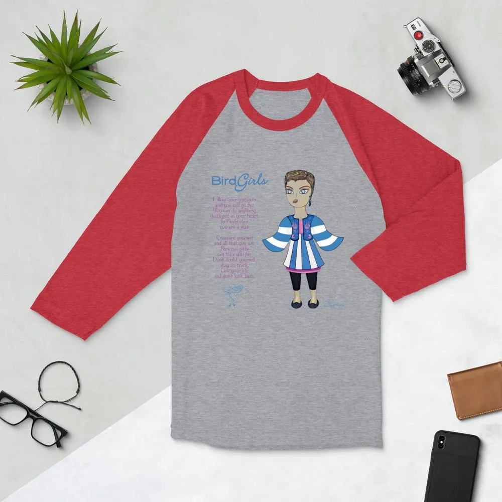 Korial 3/4 sleeve raglan shirt