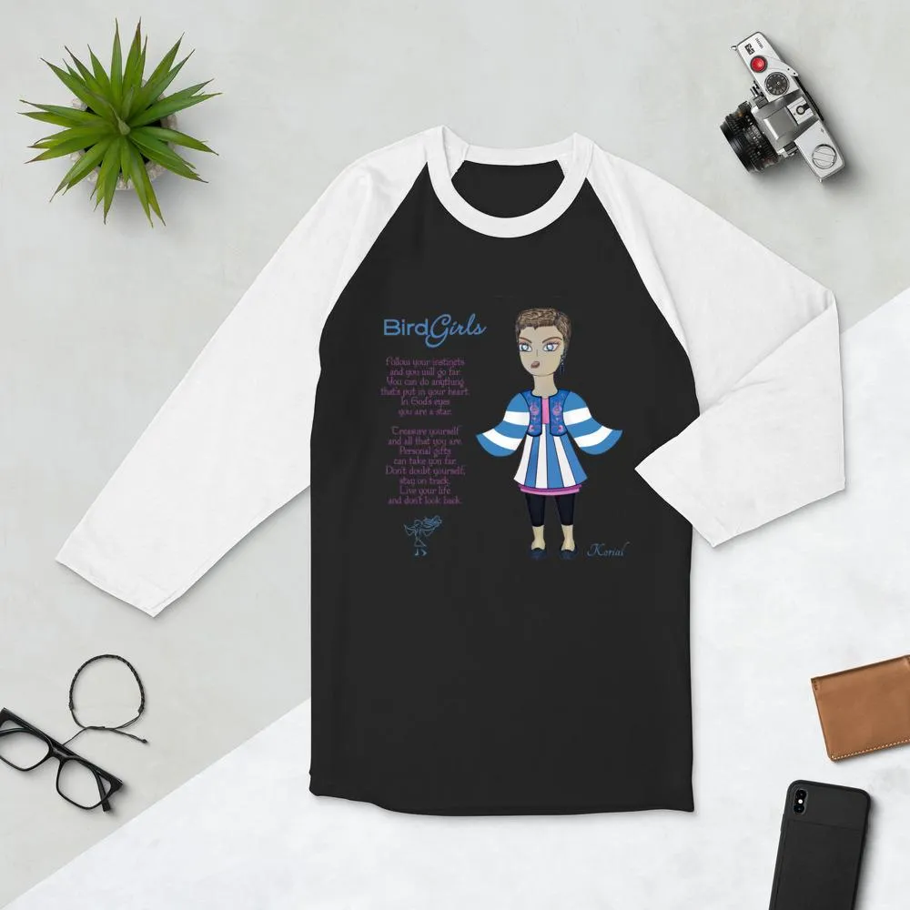 Korial 3/4 sleeve raglan shirt