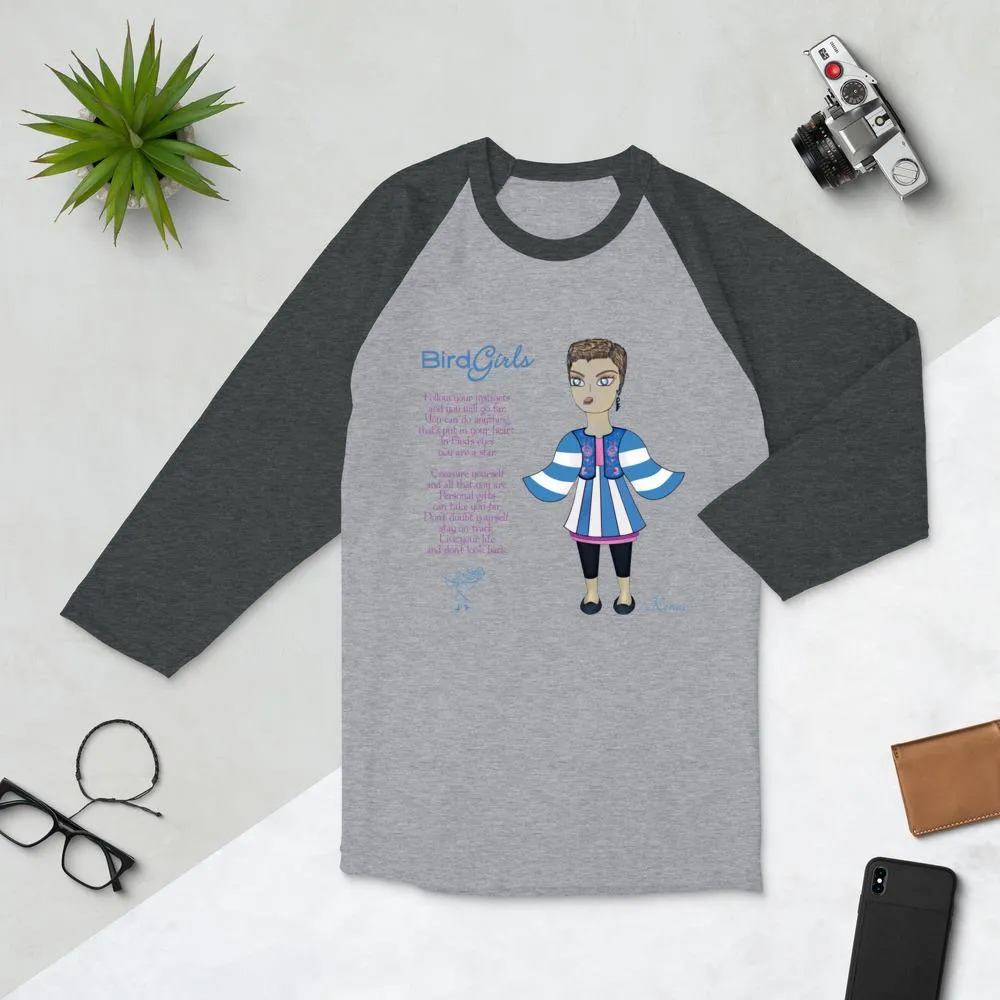 Korial 3/4 sleeve raglan shirt