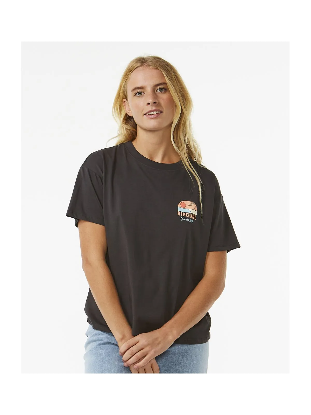 Koszulka RIP CURL Line Up Relaxed Tee czarny