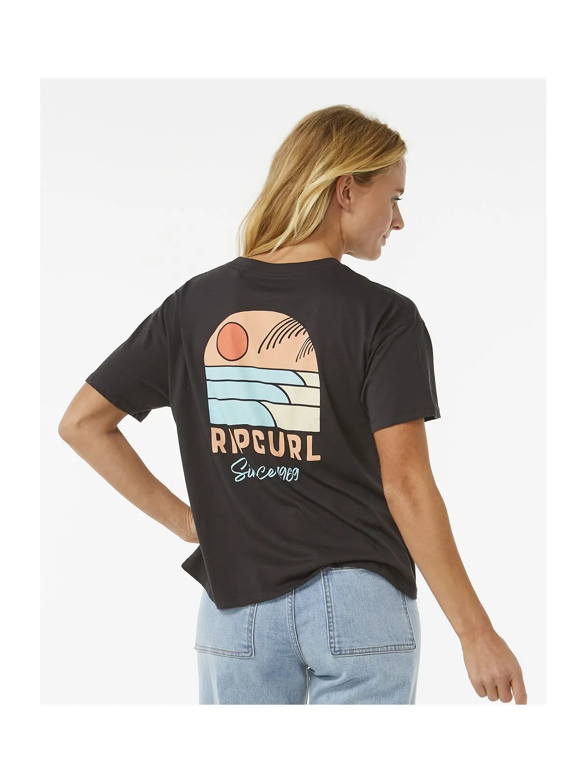 Koszulka RIP CURL Line Up Relaxed Tee czarny