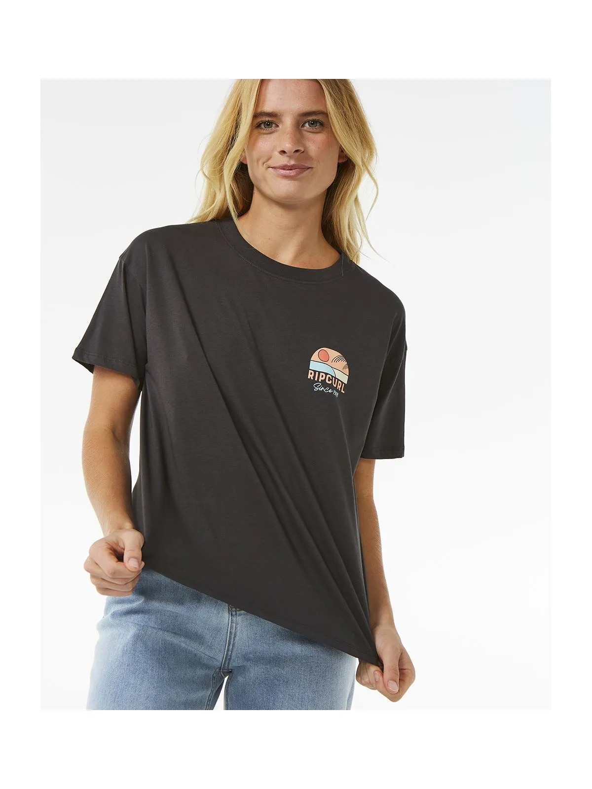 Koszulka RIP CURL Line Up Relaxed Tee czarny