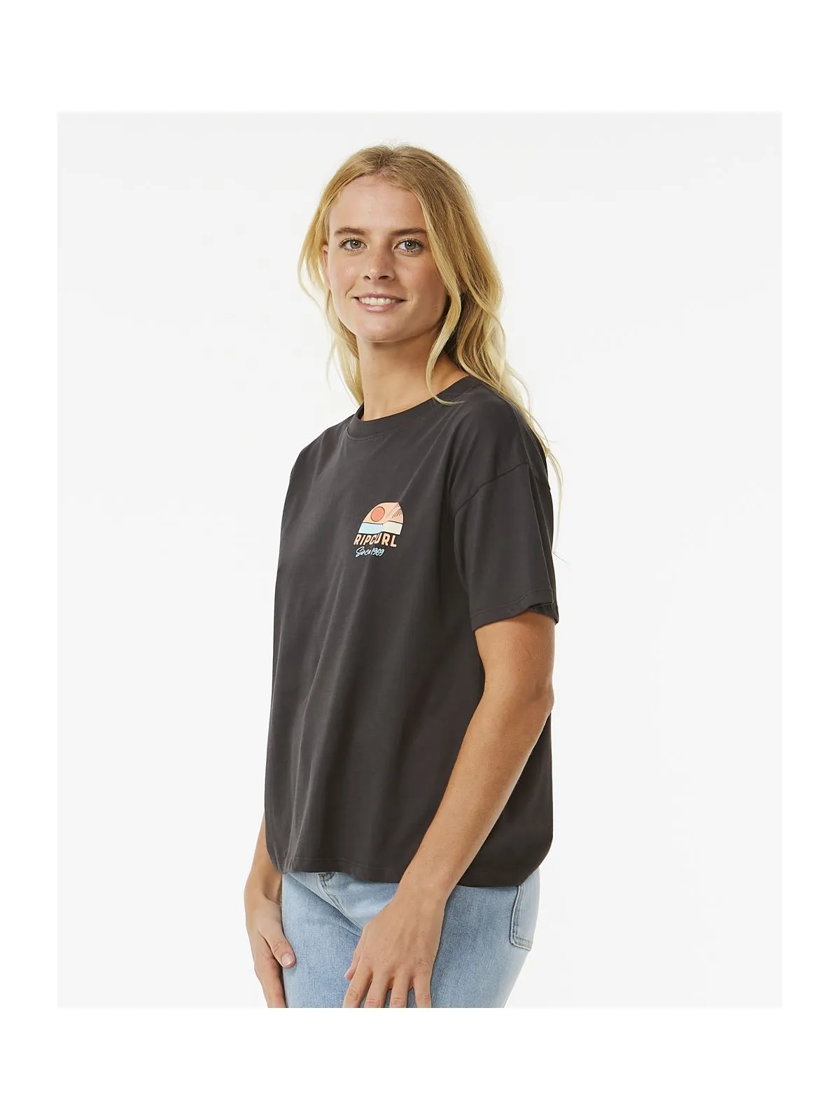 Koszulka RIP CURL Line Up Relaxed Tee czarny